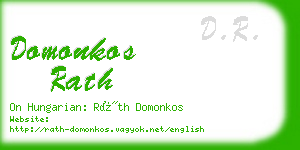 domonkos rath business card